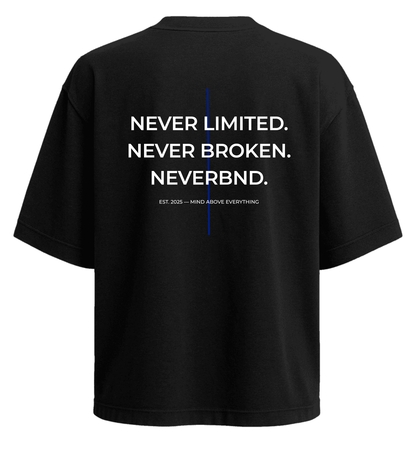 Oversize Tee – Onyx Black (NVRBND Edition)