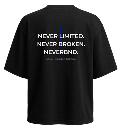 Oversize Tee – Onyx Black (NVRBND Edition)