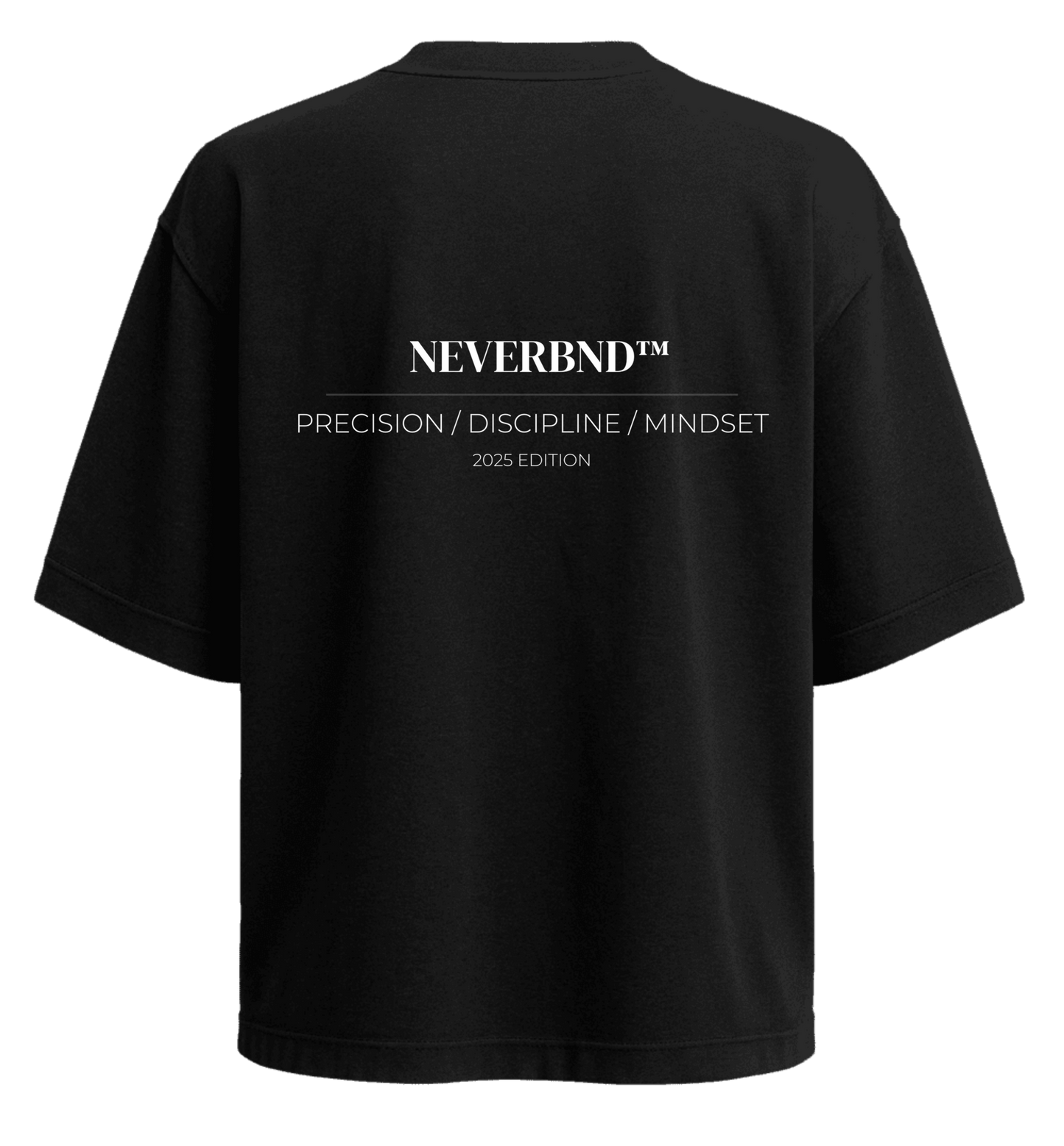 Oversize Tee – Onyx Black Mindset (NVRBND Edition)